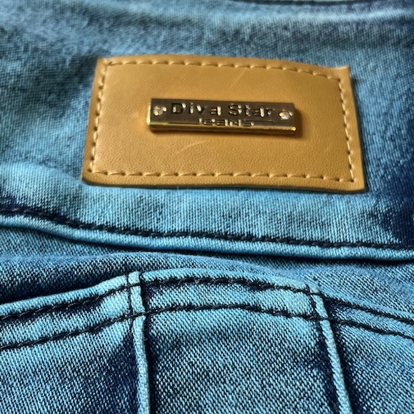 Moda Xpress Teal Butt Lifting Jeans High Waist Size 5 - Picture 5 of 7